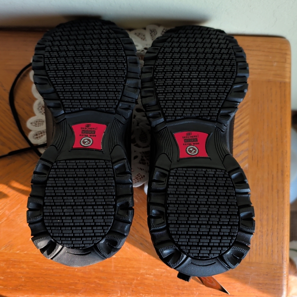 Skechers Men's Black Work Shoes - Picture 7 of 9